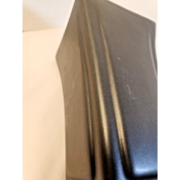 Halloween Pottery Matte Black Mid Century Modern Vase 9" - Picture 3 of 7